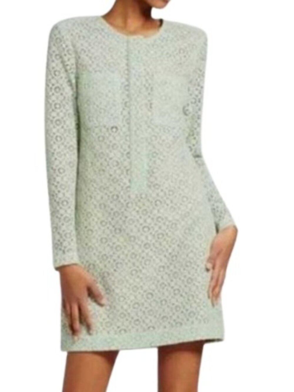 Victoria Beckham For Target Mini Popover Shirt Dress Mint Green Lace M
